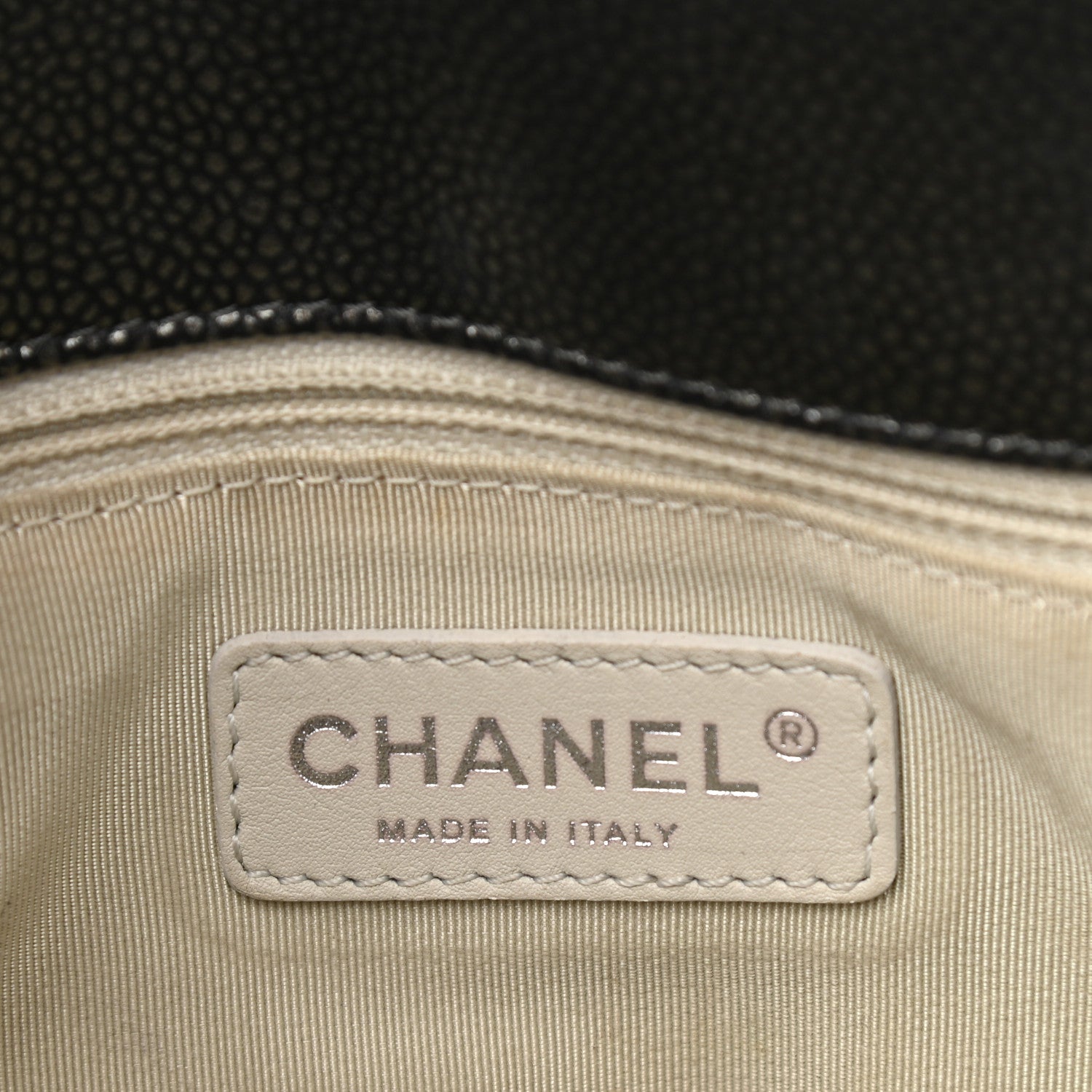 Chanel Caviar Quilted Timeless CC Shopping Tote Dark Grey 6 of 13
