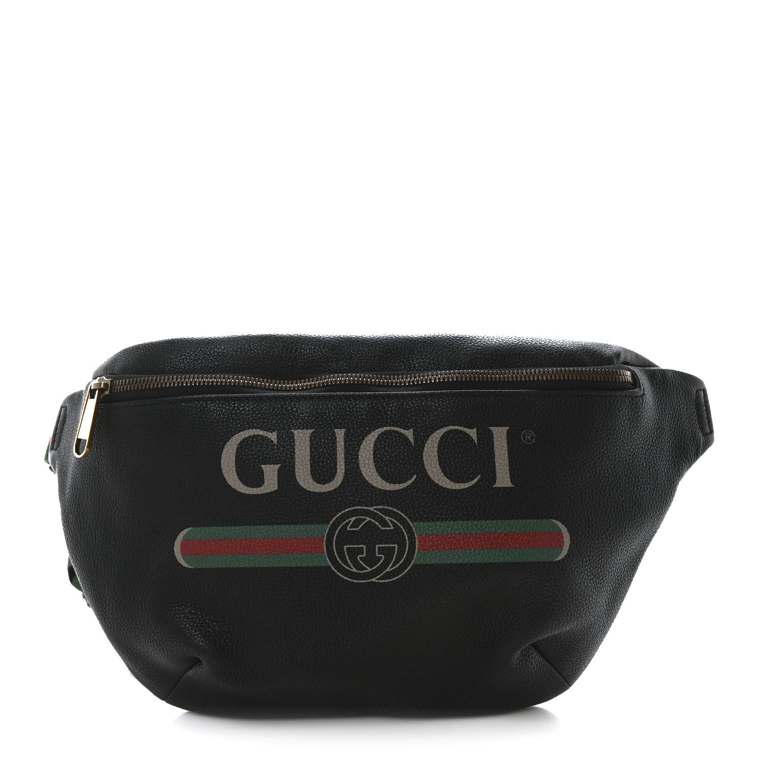 Gucci Grained Calfskin Small Logo Belt Bag Black 1 of 10