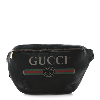 Gucci Grained Calfskin Small Logo Belt Bag Black 1 of 10