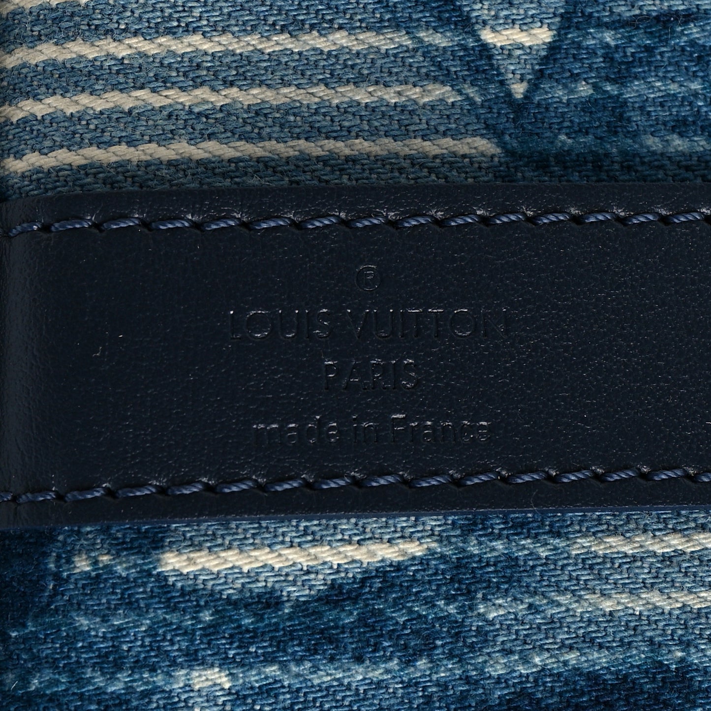Monogram Watercolor Keepall Bandouliere 50 Hickory Stripes Denim