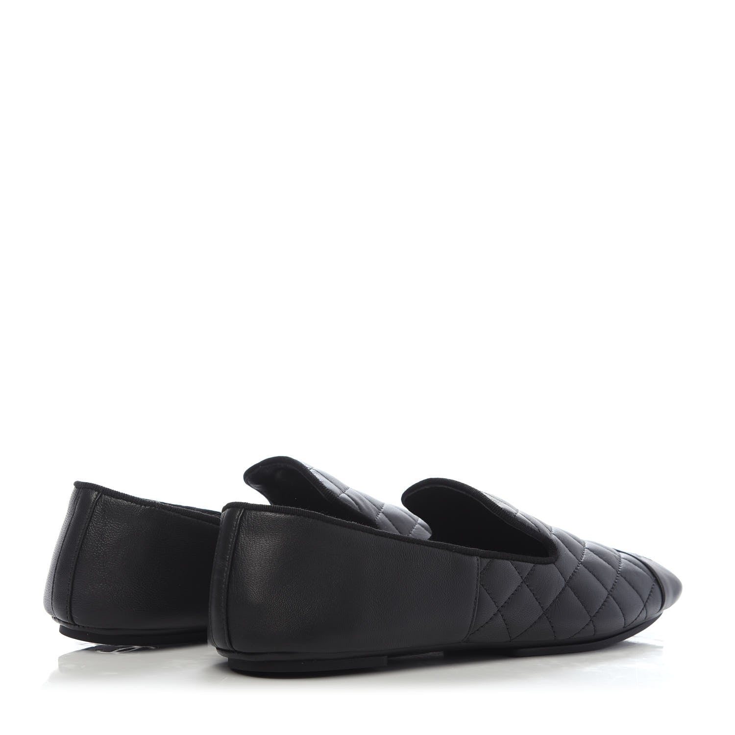 Chanel Lambskin Quilted Cap Toe Slipper With Pouch 39 Black 4 of 10