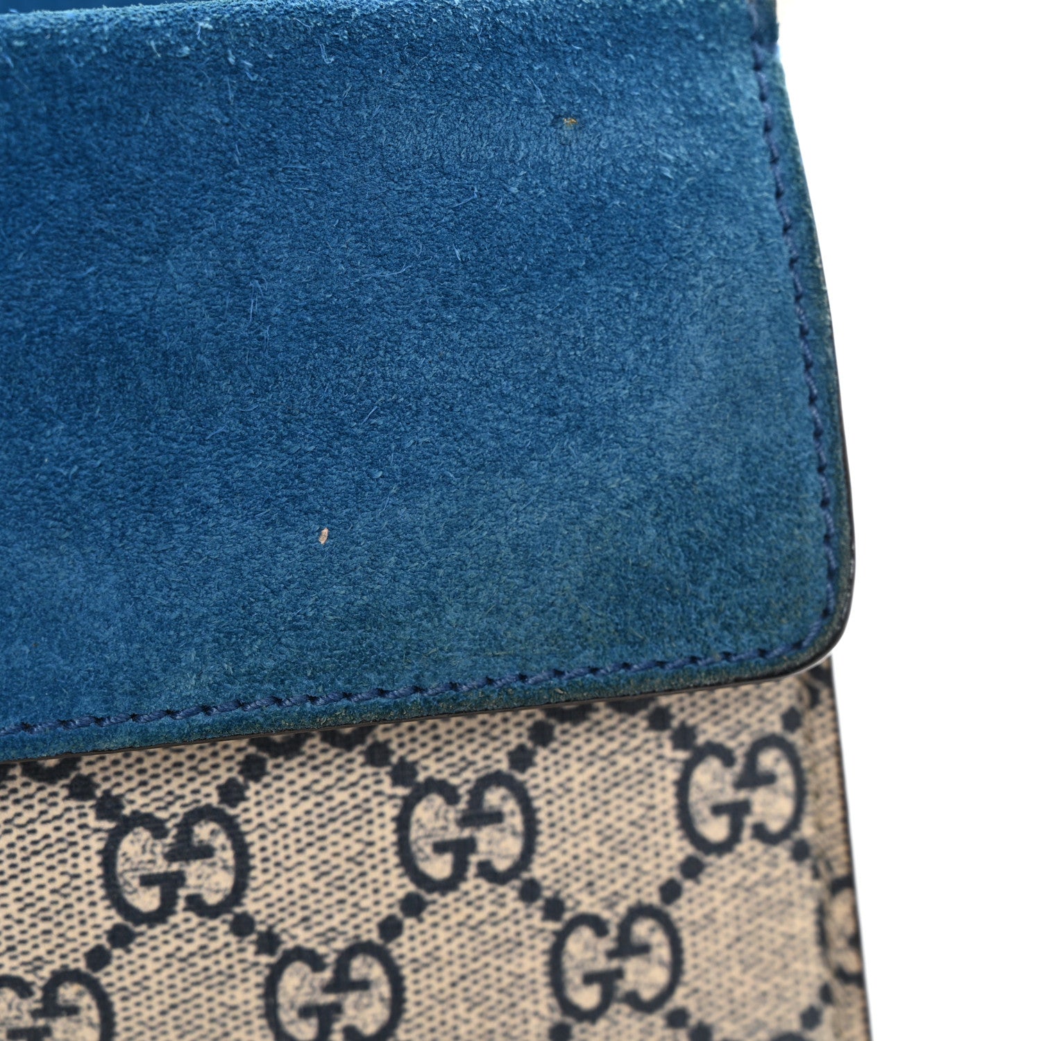 Gucci GG Supreme Monogram Blooms Mini Dionysus Shoulder Bag Beige Navy Vintage Blue 13 of 18