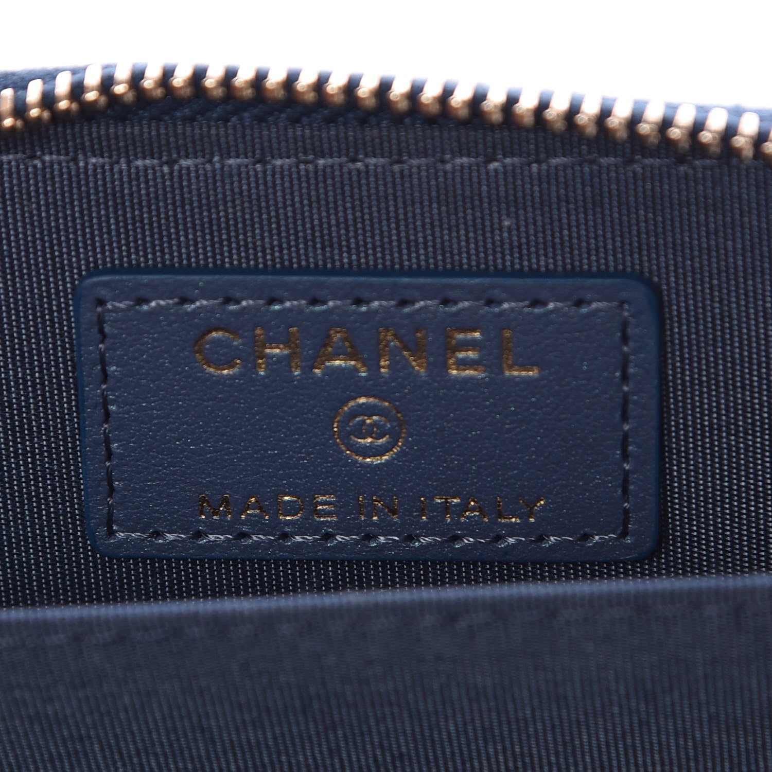 Chanel Iridescent Caviar Quilted Zip Coin Purse Blue 6 of 8