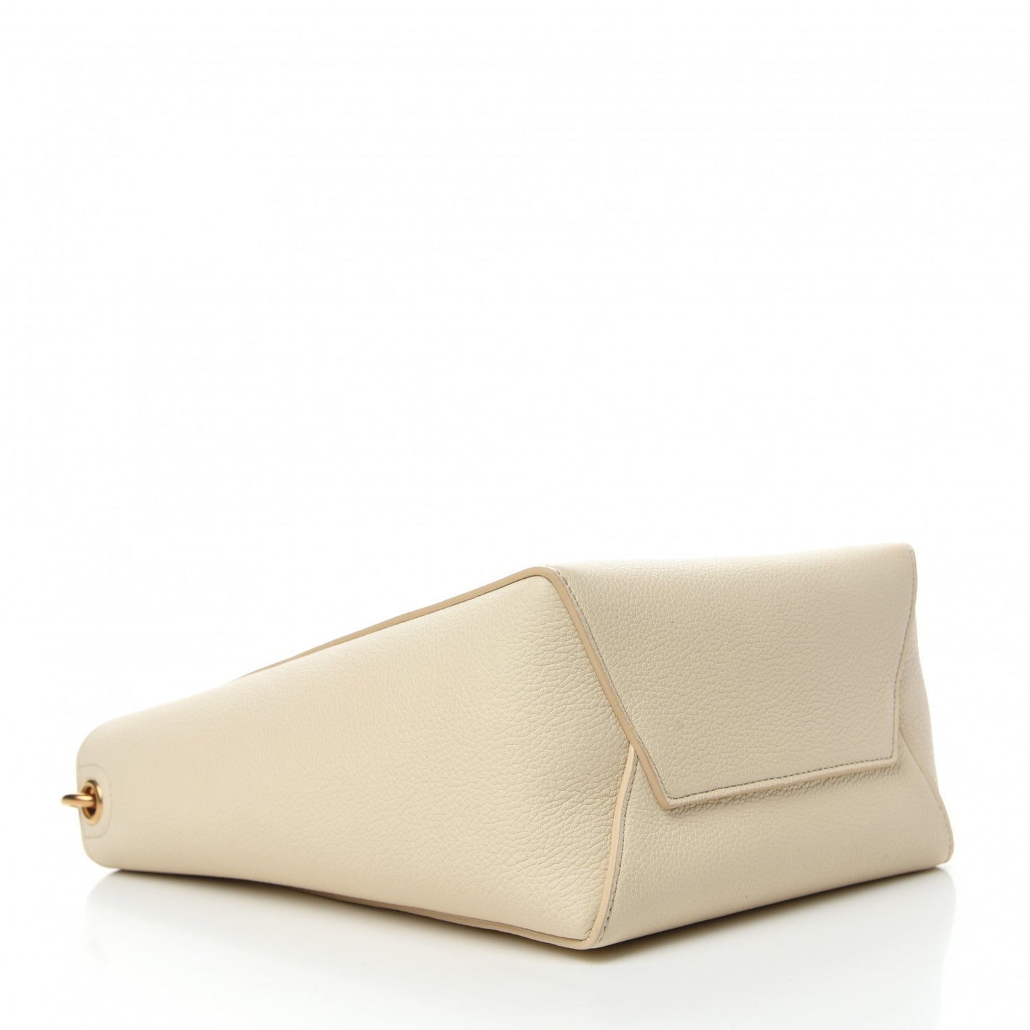 Soft Grained Calfskin Small Sangle Bucket Bag Vanilla