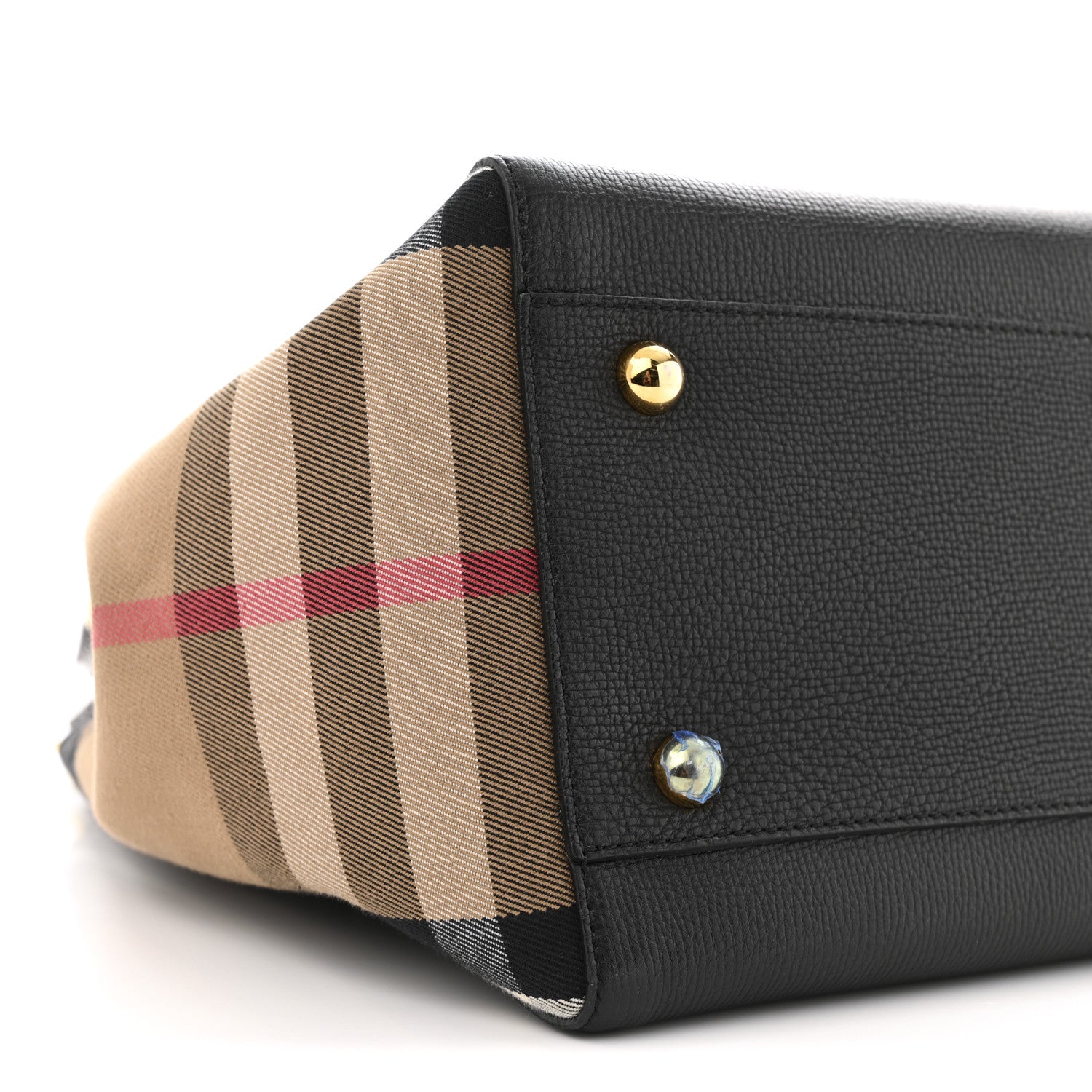 Burberry Grainy Calfskin House Check Small Canterbury Black 8 of 12