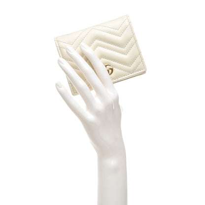 Gucci Calfskin Matelasse GG Marmont Card Case White 2 of 6