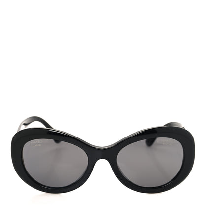 Chanel Acetate Polarized Oval CC Sunglasses 5469-B-A 2 of 8
