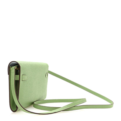 Hermes Epsom Verso Kelly Wallet To Go  Vert Criquet Bleu Brume 3 of 11