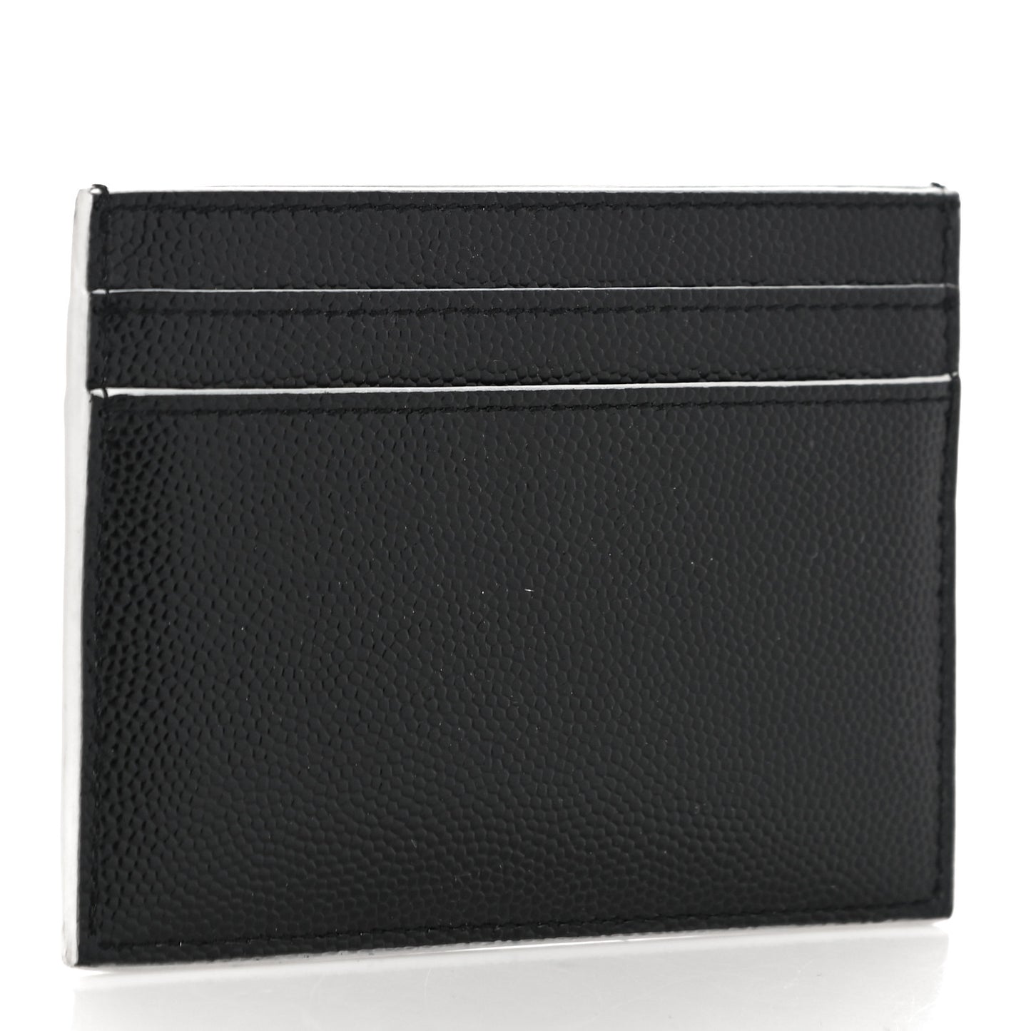 Grain De Poudre Monogram Credit Card Case Black White