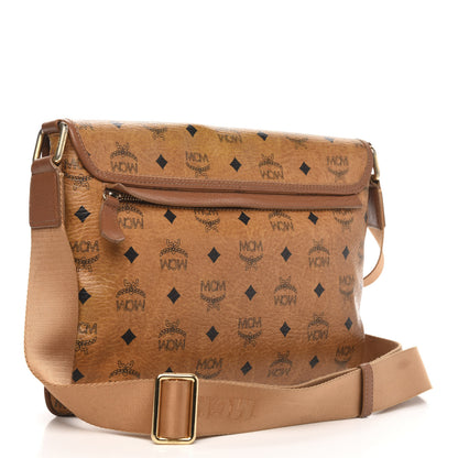 MCM Calfskin Visetos Munich Lion Messenger Cognac 3 of 11