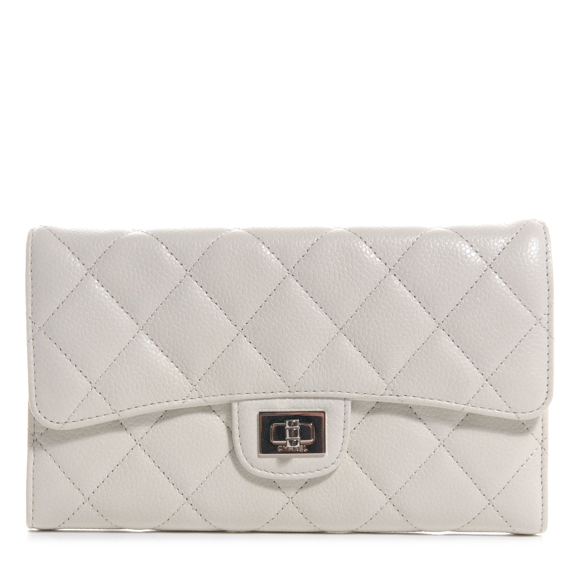 Chanel Caviar Reissue Classic Wallet White 1 of 8
