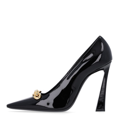 Saint Laurent Vernice Grupy Silvana 110mm Pumps 39.5 Oro Antico Black 1 of 10