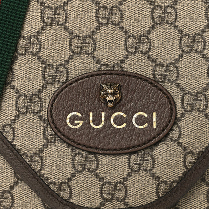 Gucci GG Supreme Monogram Web Medium Neo Vintage Flap Messenger Bag Beige New Acero 8 of 13