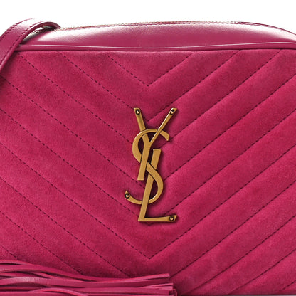 Saint Laurent Suede Matelasse Monogram Lou Camera Bag Rose 7 of 11