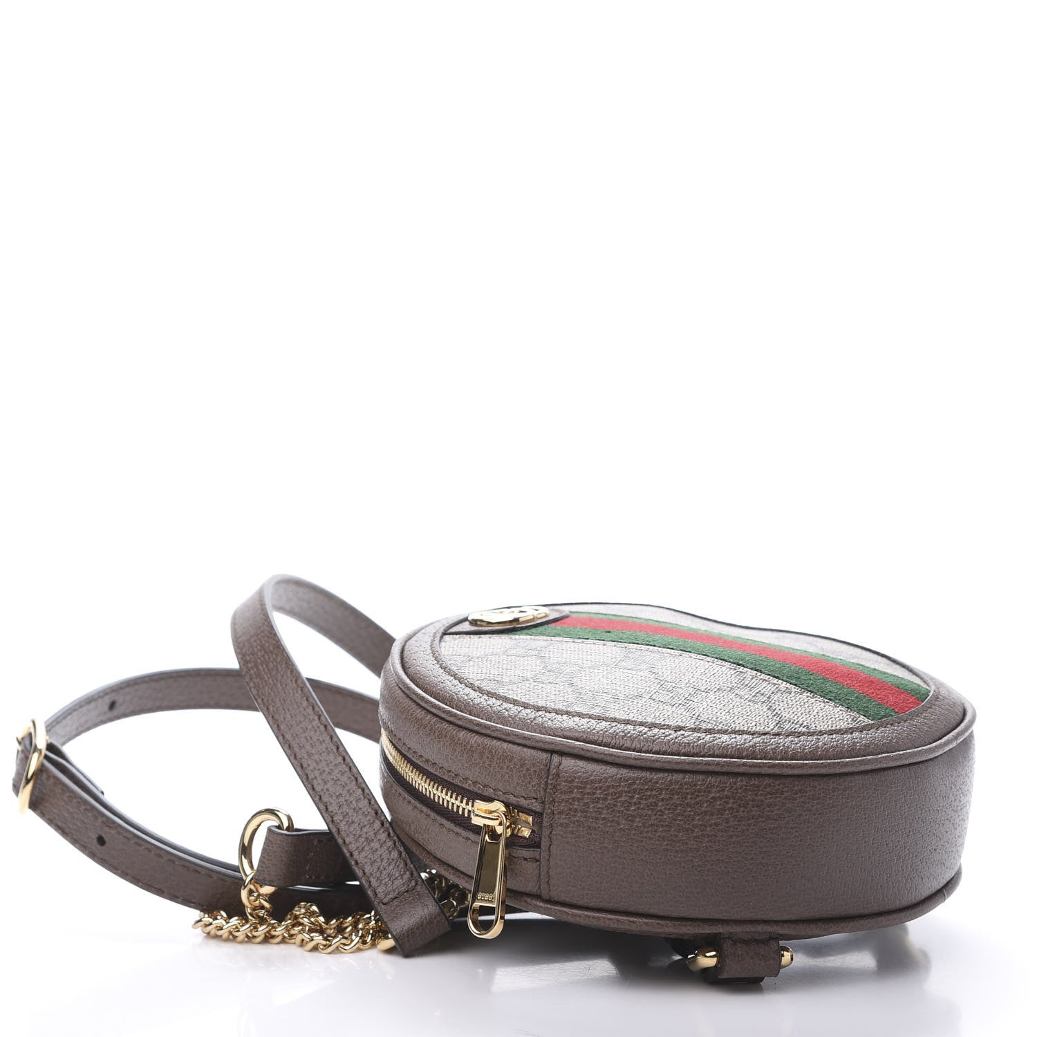 Gucci GG Supreme Monogram Web Mini Ophidia Round Backpack Brown 4 of 9