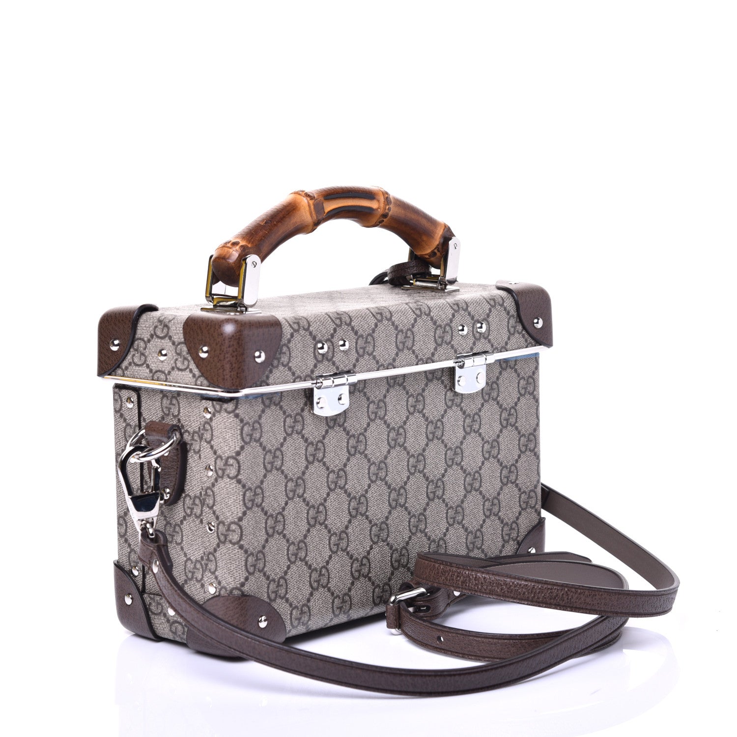 Gucci GG Supreme Monogram Globe-Trotter Beauty Case Brown 3 of 8