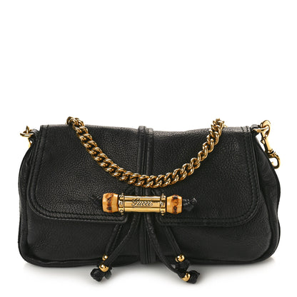 Gucci Calfskin Bamboo Croisette Evening Bag Black 1 of 10