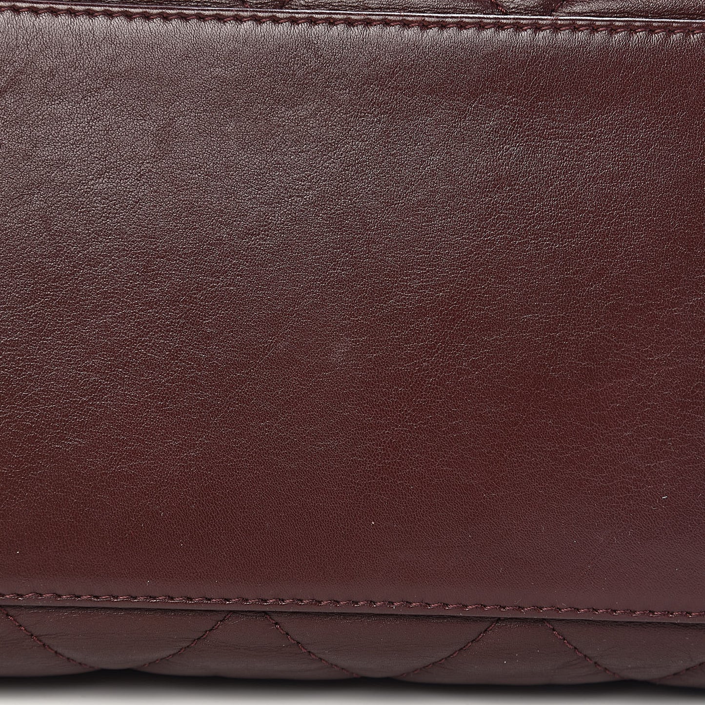 Calfskin Quilted Medium Soft Elegance Tote Burgundy