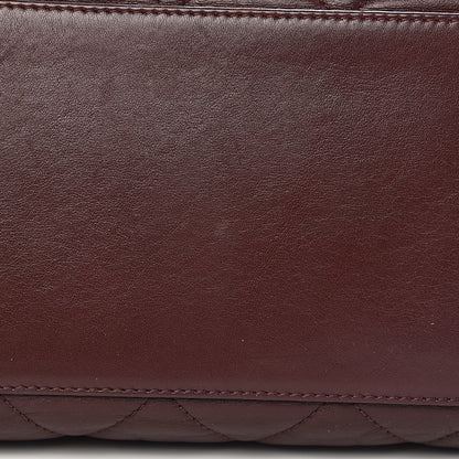 Chanel Calfskin Quilted Medium Soft Elegance Tote Burgundy 10 of 11