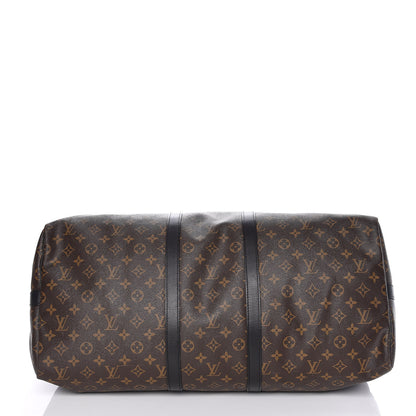 Louis Vuitton Monogram Macassar Keepall Bandouliere 55 11 of 11