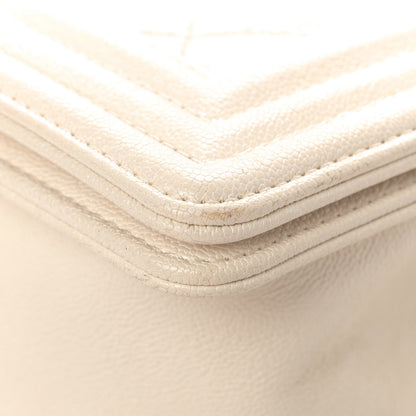 Chanel Caviar Quilted Medium Boy Flap Ivory 11 of 12