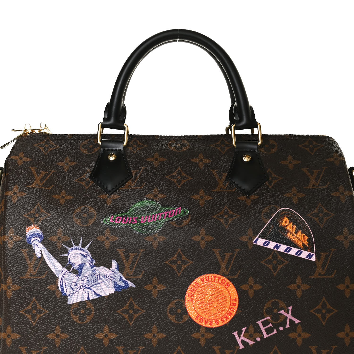 Louis Vuitton Monogram My World Tour Speedy Bandouliere 30 Black 7 of 10