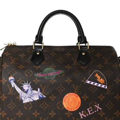 Louis Vuitton Monogram My World Tour Speedy Bandouliere 30 Black 7 of 10