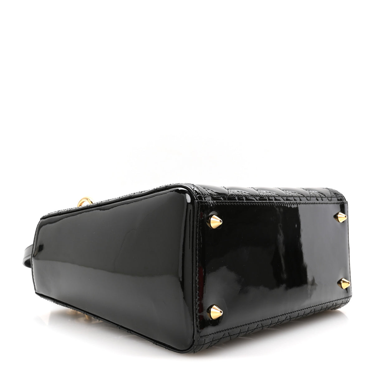Christian Dior Patent Cannage Medium Lady Dior Black 4 of 12