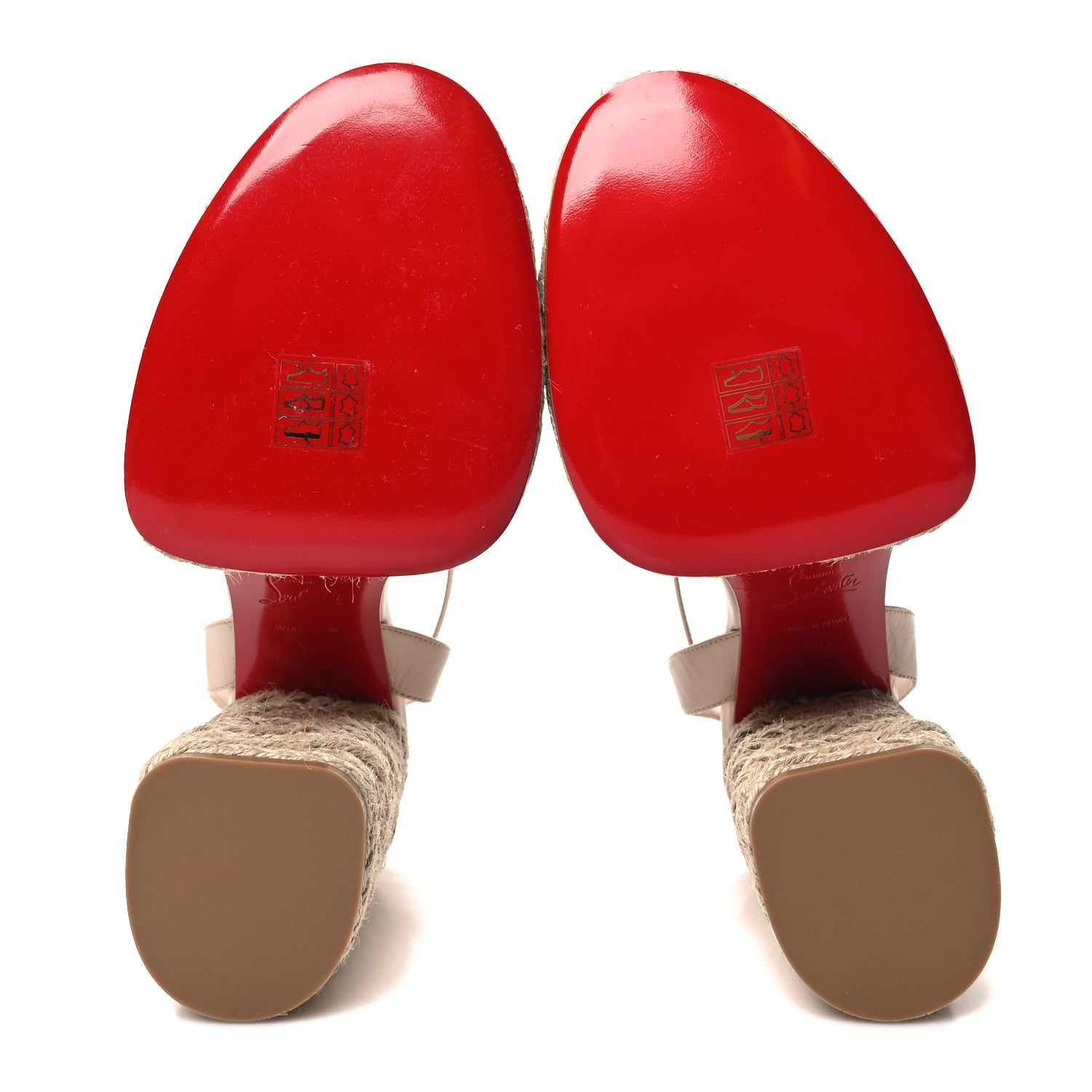 Christian Louboutin Goatskin Super Mariza 130 Espadrille Sandals 39 Leche Natural 5 of 8