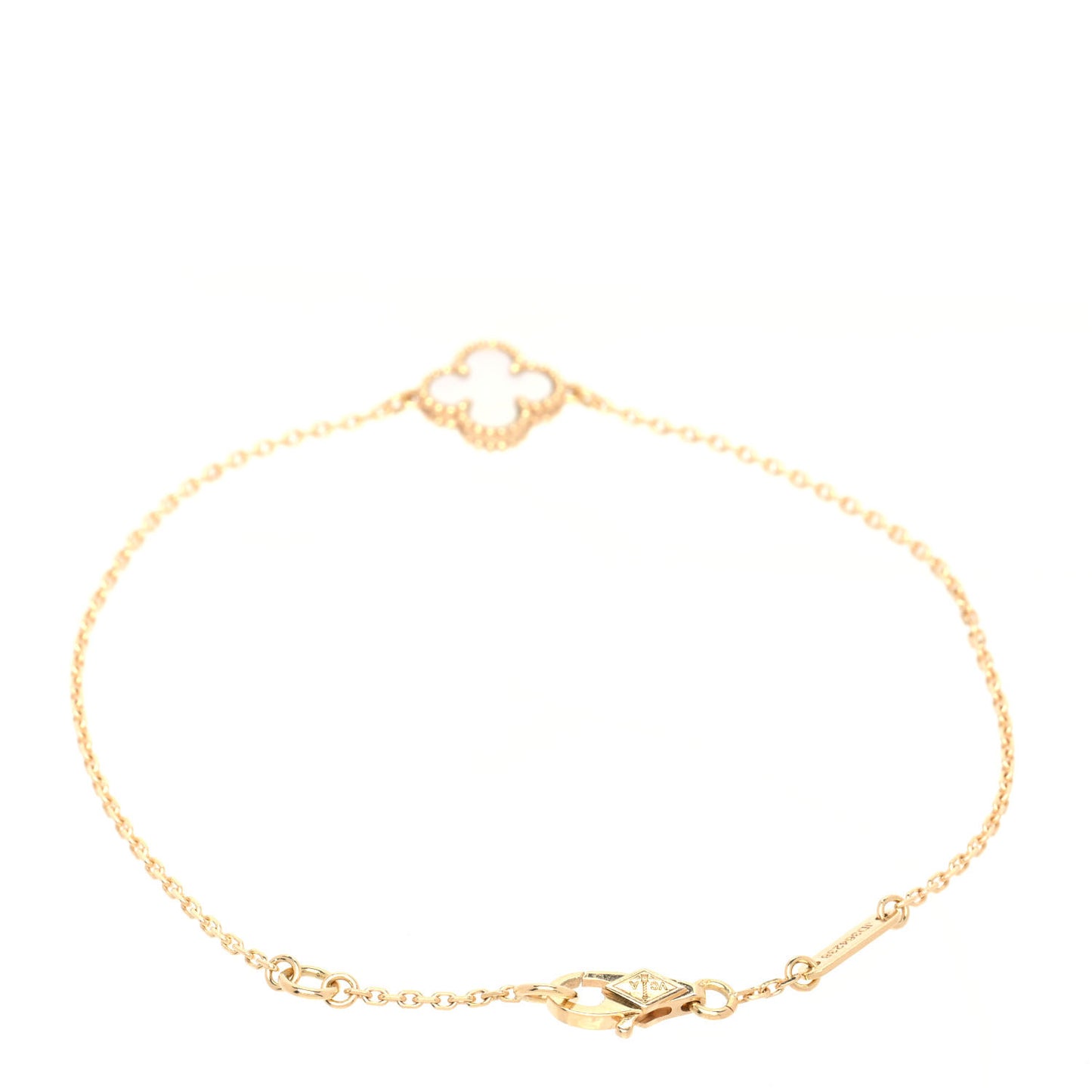 18K Yellow Gold Mother of Pearl Sweet Alhambra Bracelet
