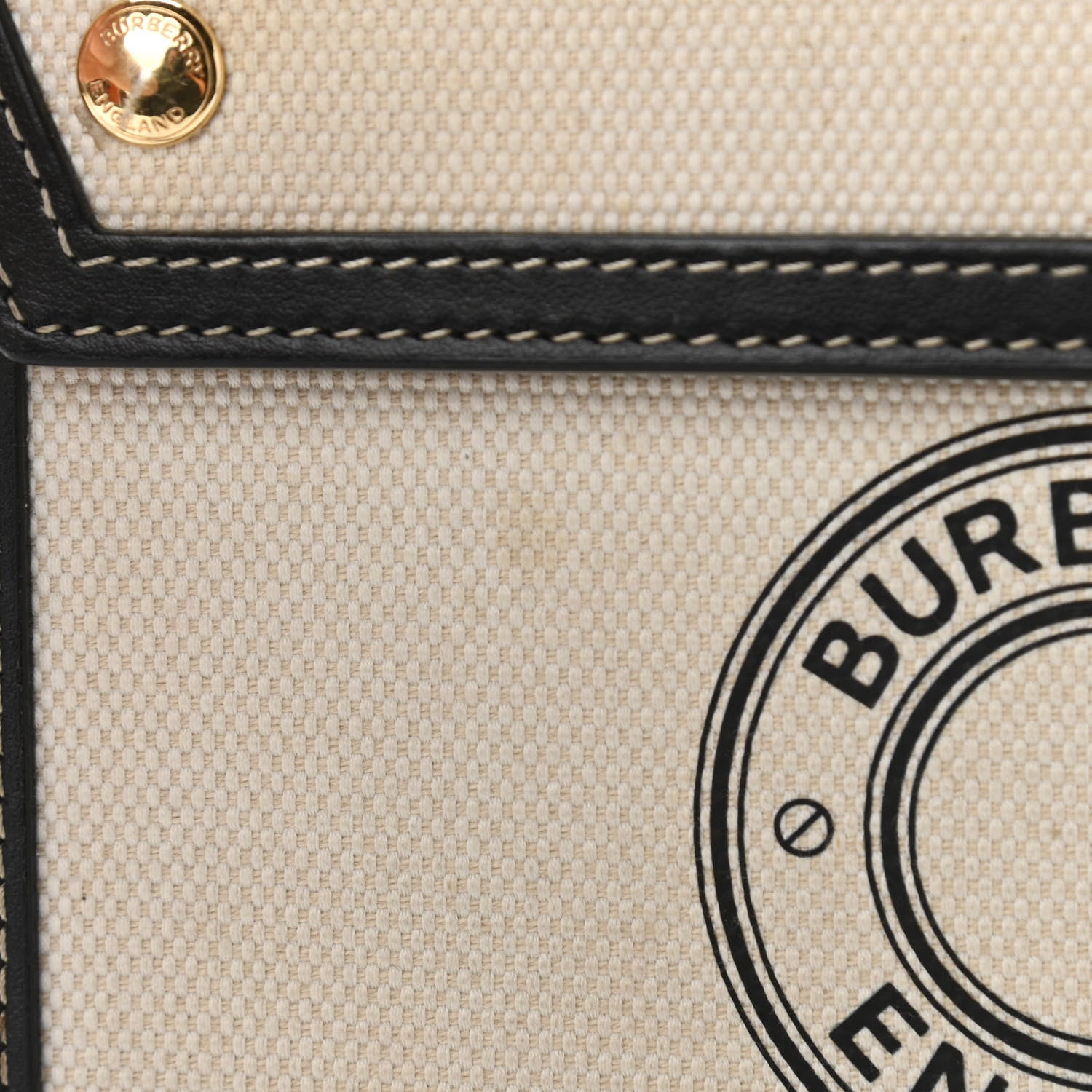 Burberry Canvas Smooth Calfskin Two Tone Mini Pocket Bag Black 10 of 14