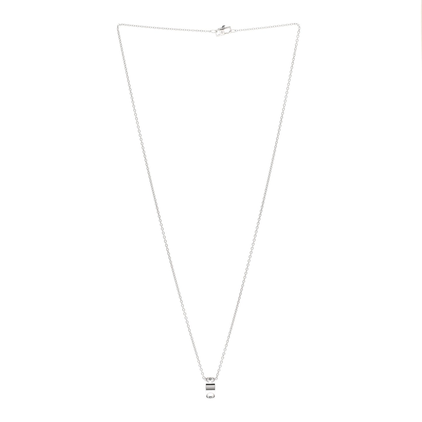 18K White Gold Empreinte Pendant Necklace