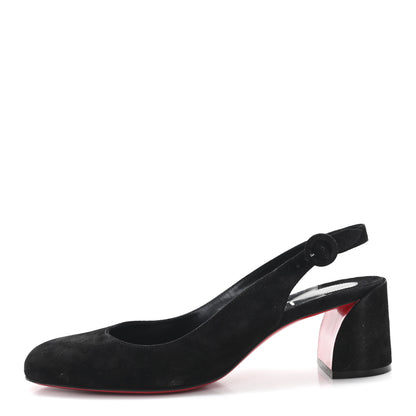 Christian Louboutin Veau Velours So Jane Sling 55 Pump 38.5 Black 1 of 8