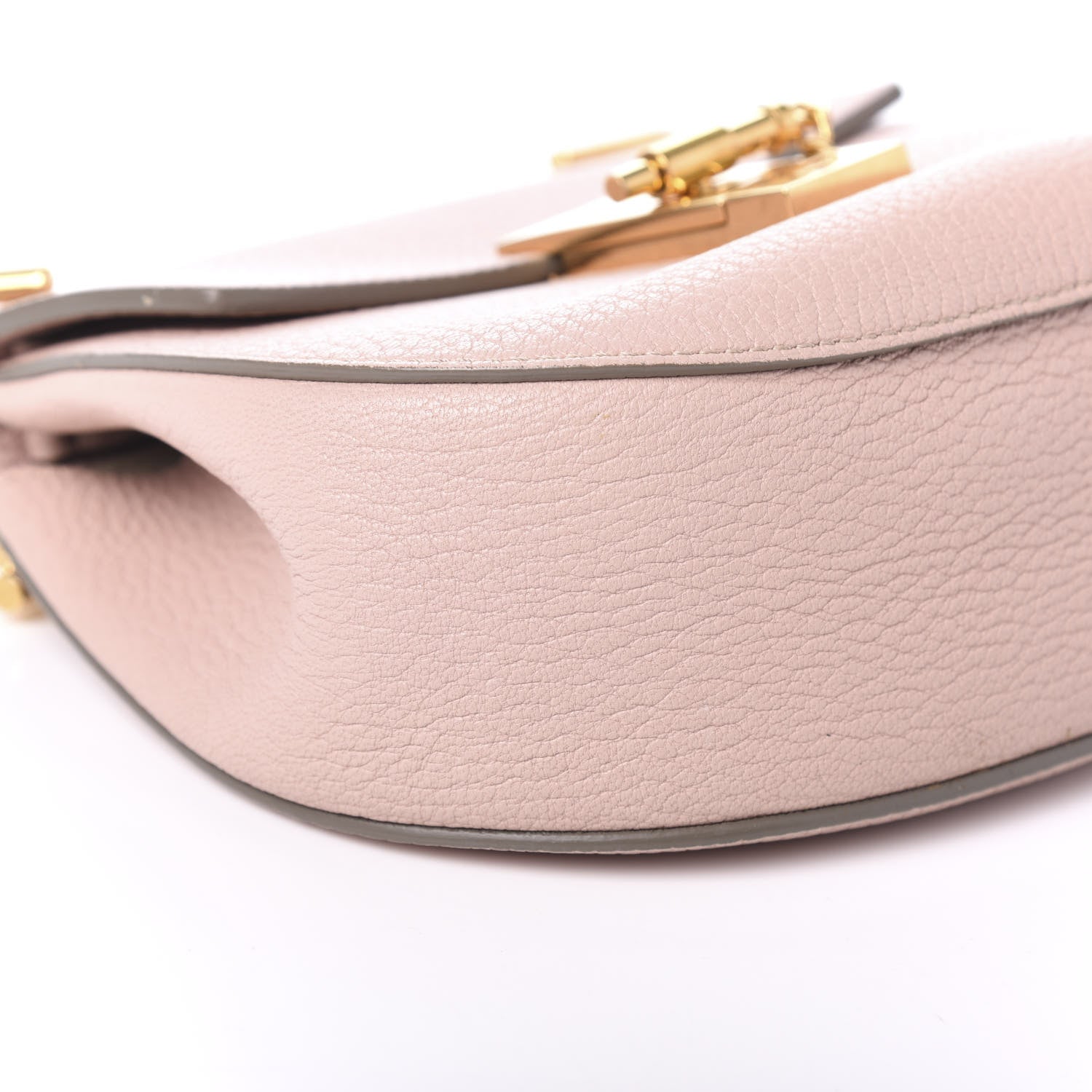 Chloe Grained Lambskin Mini Drew Shoulder Bag Cement Pink 6 of 8