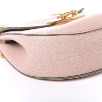 Chloe Grained Lambskin Mini Drew Shoulder Bag Cement Pink 6 of 8
