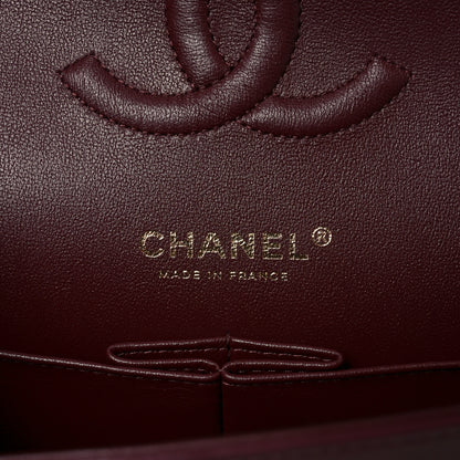 Chanel Lambskin Quilted Medium Double Flap Burgundy 6 of 10