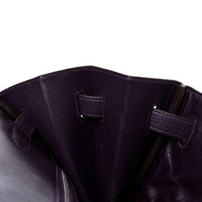 Hermes Taurillon Clemence Birkin 40 Raisin 15 of 46