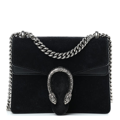 Gucci Suede Mini Dionysus Shoulder Bag Black 1 of 10