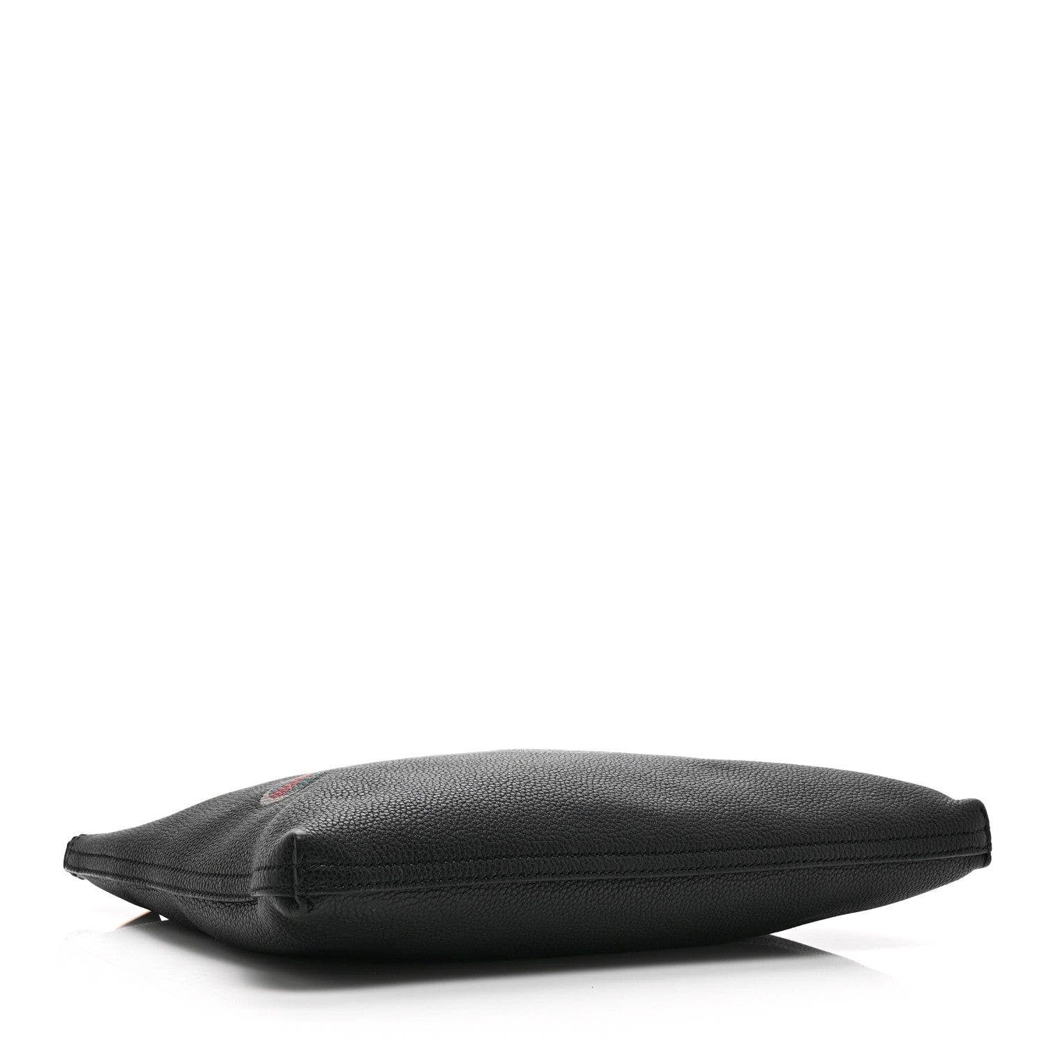 Gucci Pebbled Calfskin Medium Logo Portfolio Clutch Black 4 of 10