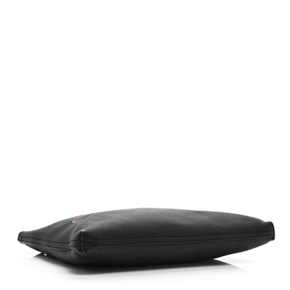 Gucci Pebbled Calfskin Medium Logo Portfolio Clutch Black 4 of 10