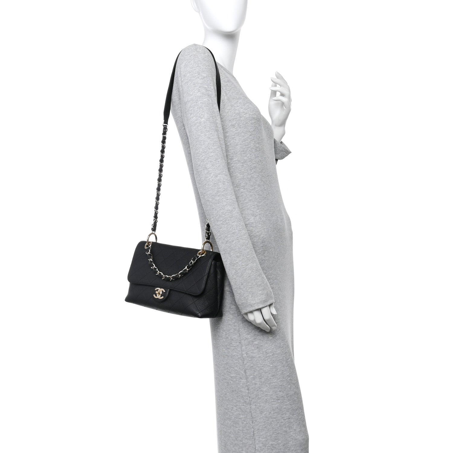 Chanel Caviar Quilted City Walk Flap Black 2 of 13