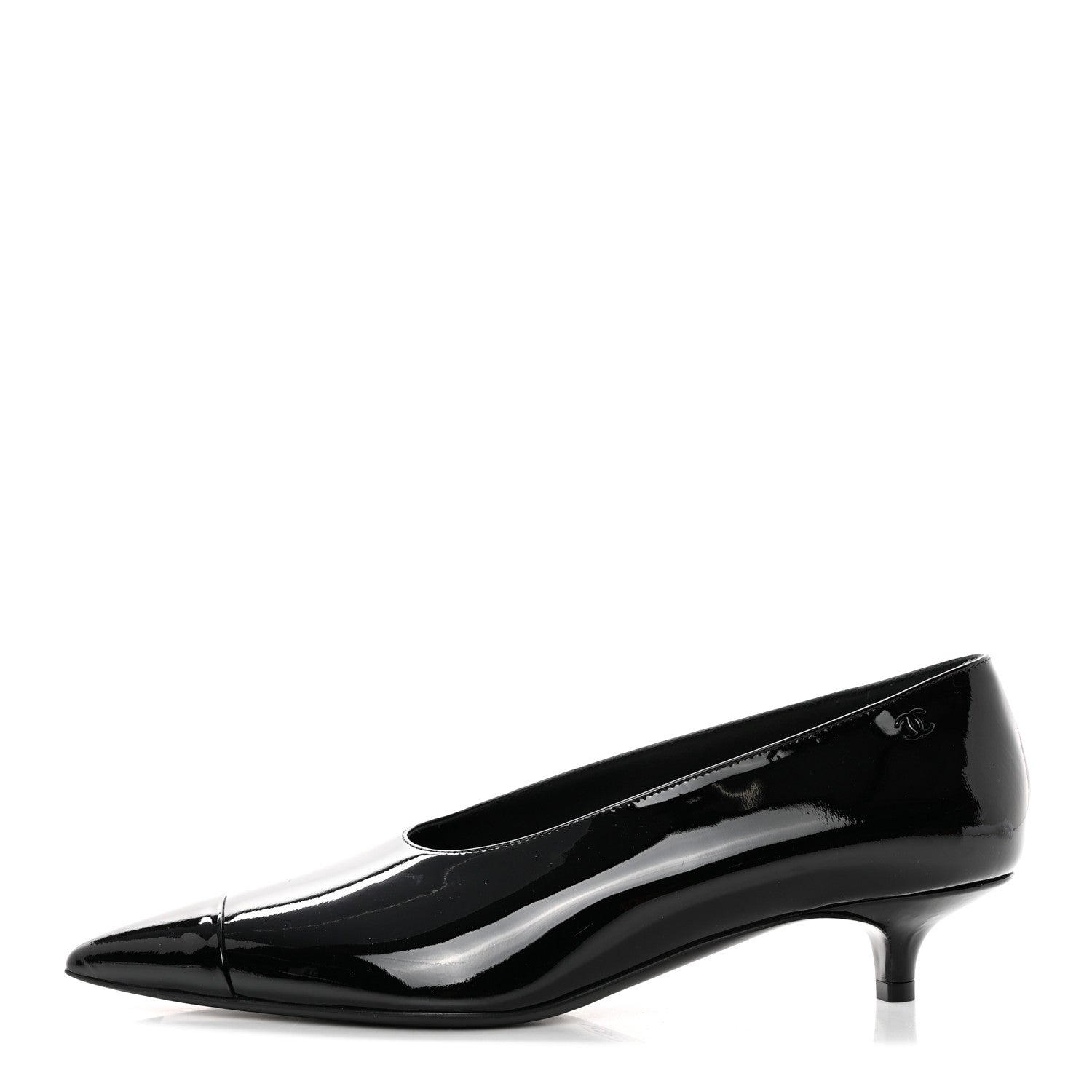 Chanel Patent Pumps 38.5 Black 1 of 12
