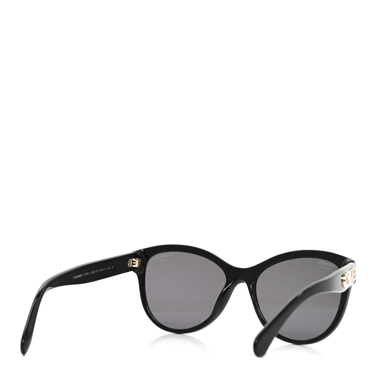 Acetate Pantos Logo Polarized Sunglasses 5458 Black