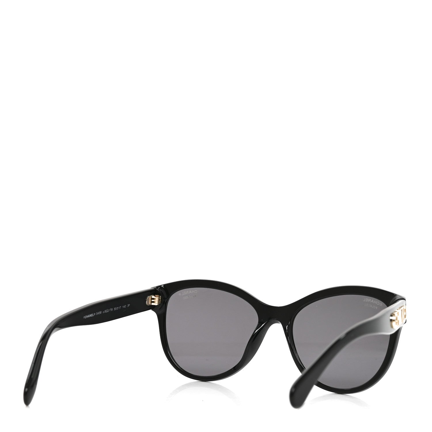 Chanel Acetate Pantos Logo Polarized Sunglasses 5458 Black 4 of 6