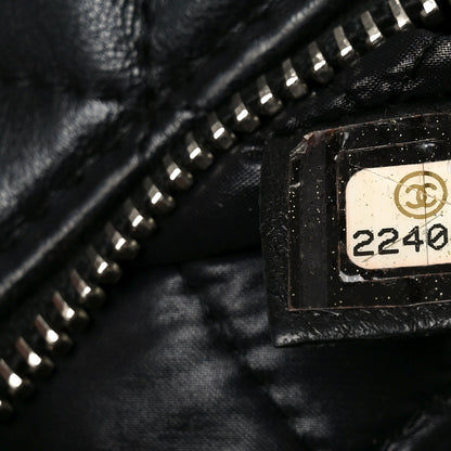 Chanel Lambskin Quilted Large Cosmetic Case Black 7 of 10