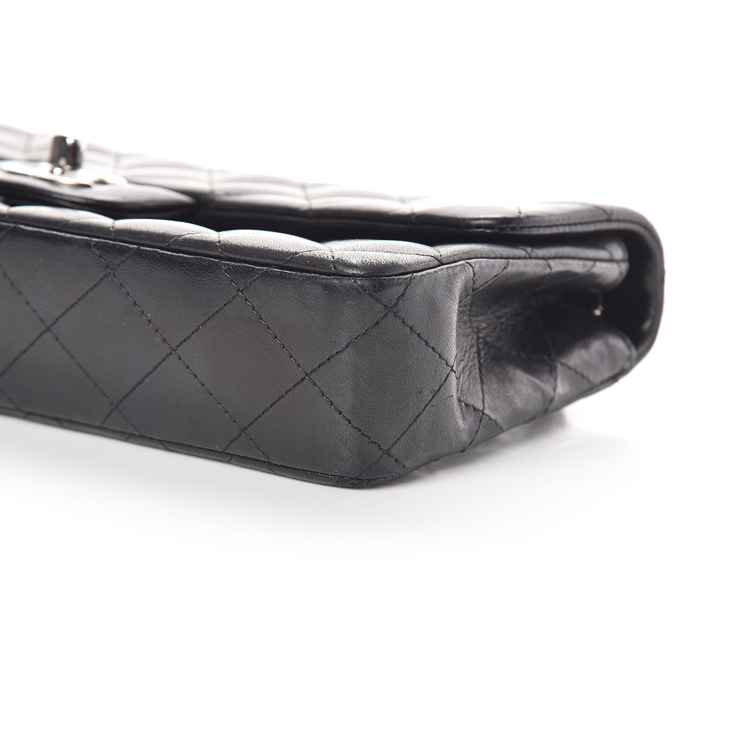 Chanel Lambskin Quilted East West Flap Black 12 of 17