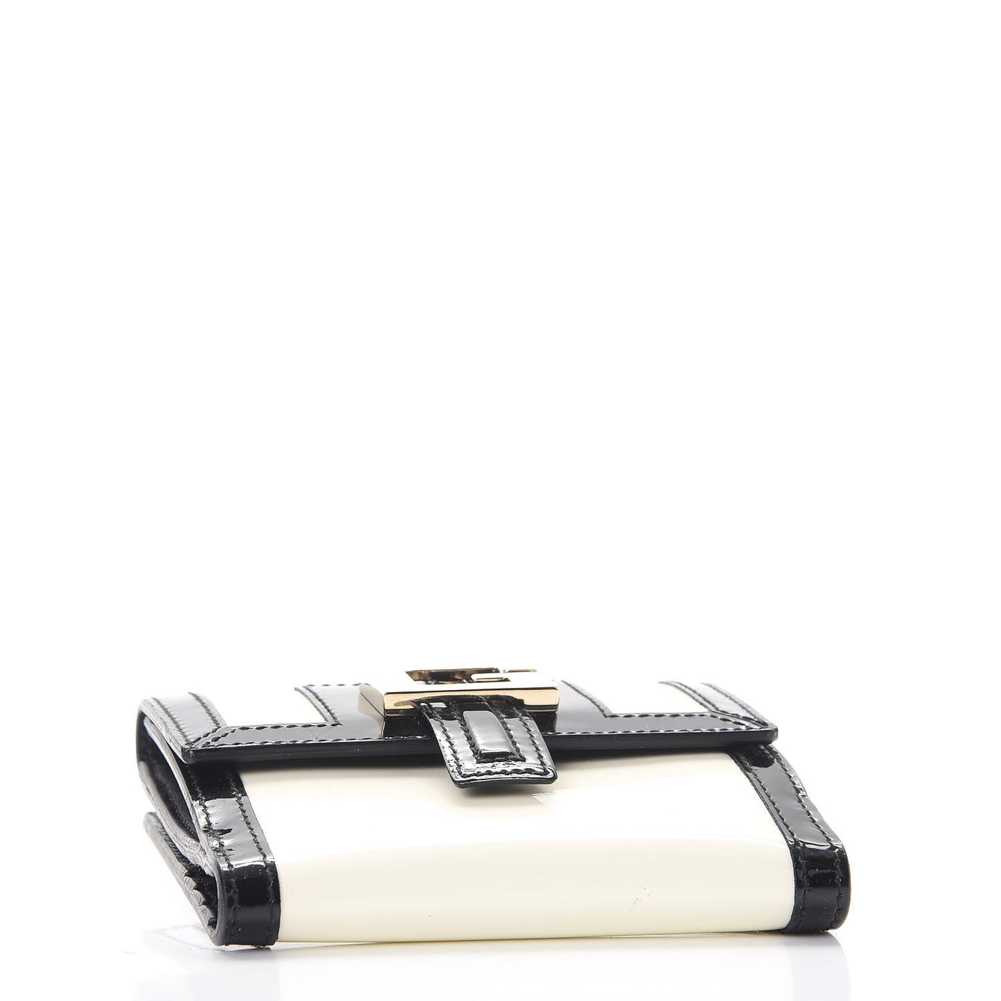 Patent G Compact Wallet White Black