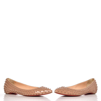 Christian Louboutin Patent Pigalle Spikes Flats 40.5 Nude 8 of 11
