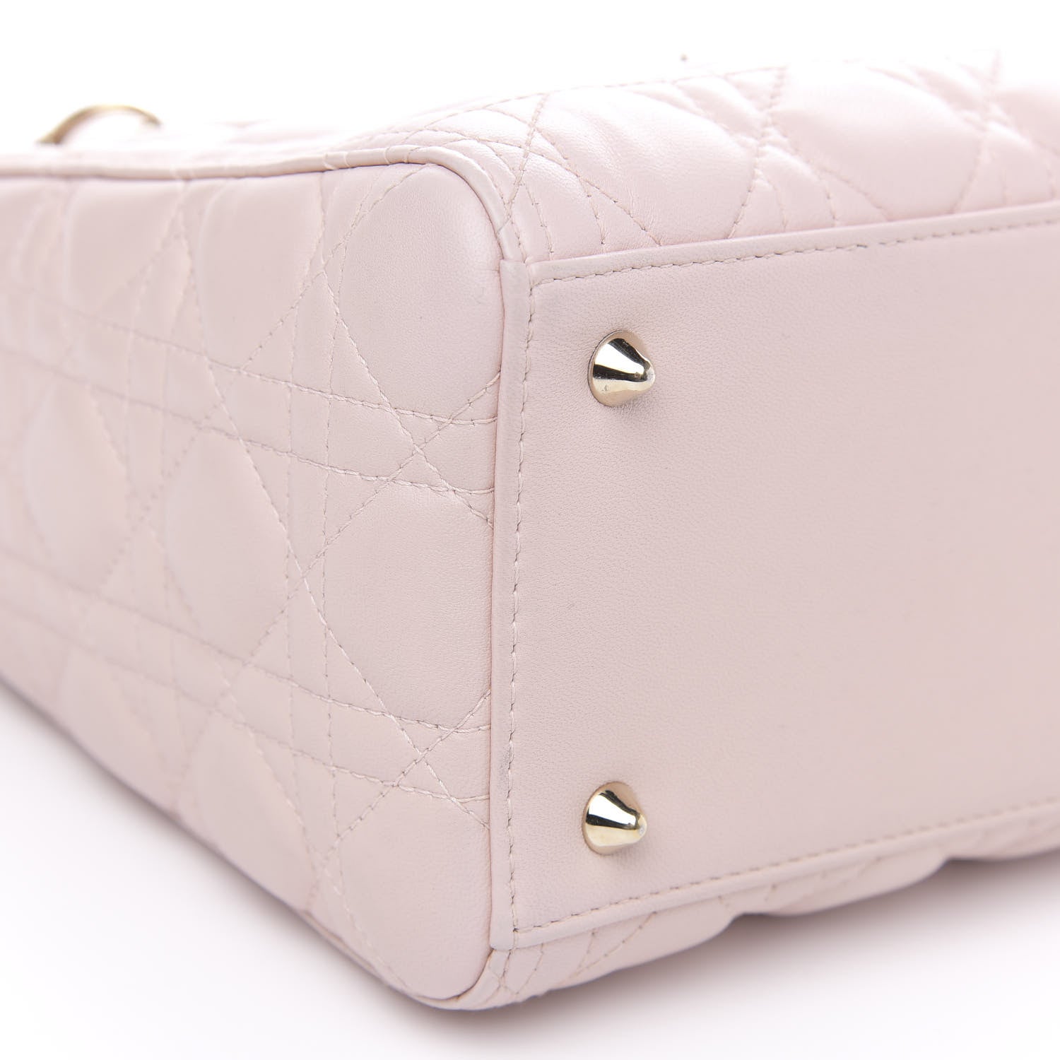Christian Dior Lambskin Cannage Medium Lady Dior Light Pink 8 of 15