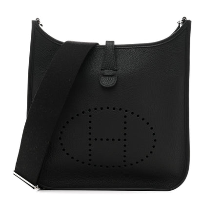 Hermes Taurillon Clemence EVELYNE III PM Black 1 of 11